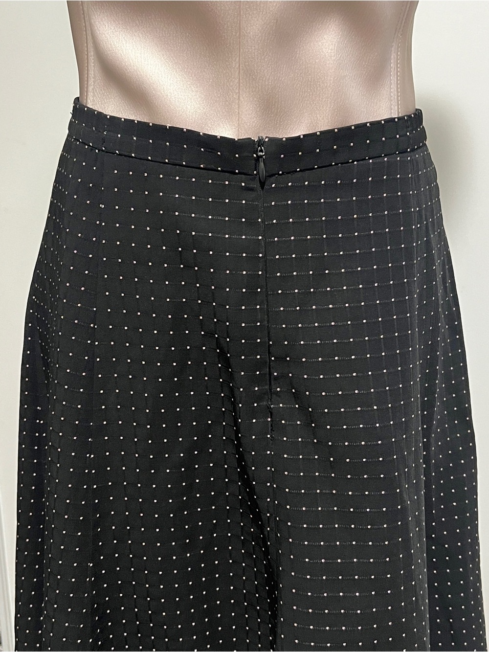 Vintage Micro Polka Dot Mermaid Maxi Skirt – Black / pink Size 6